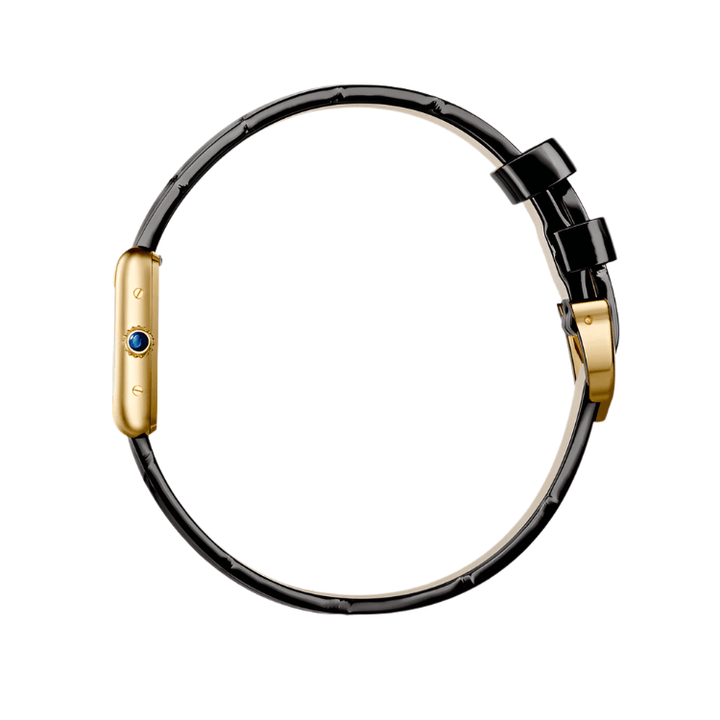 Cartier Tank Louis Cartier Watch, Mini Model, Quartz Movement, Yellow Gold, Leather