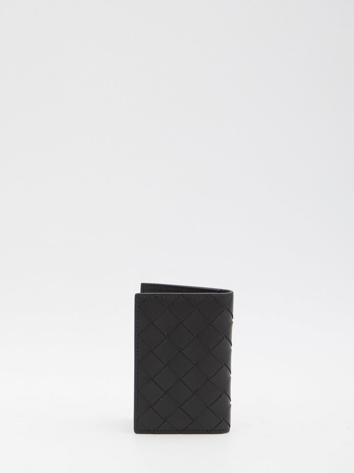 BOTTEGA VENETA Mini Intrecciato Card Holder with Flap - FW25