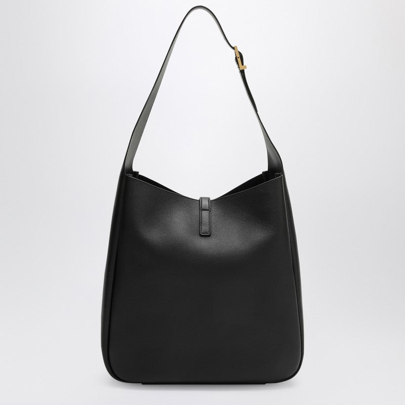 Saint Laurent Large Le 5 À 7 Black Leather Bag Women