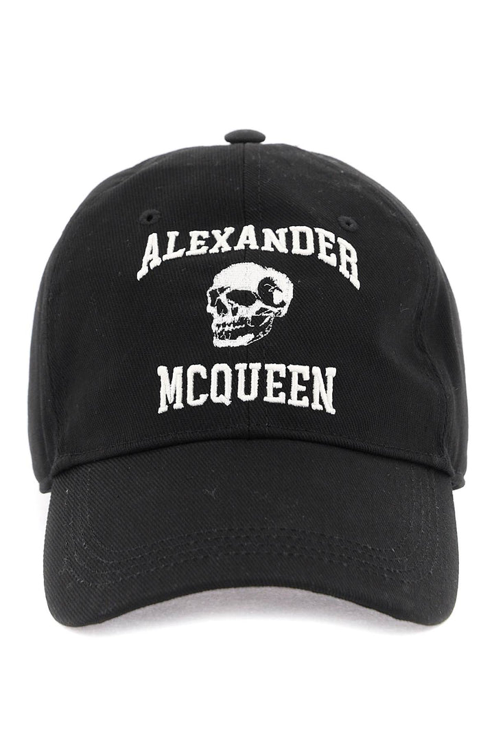 ALEXANDER MCQUEEN Cotton Varsity Skull Baseball Cap