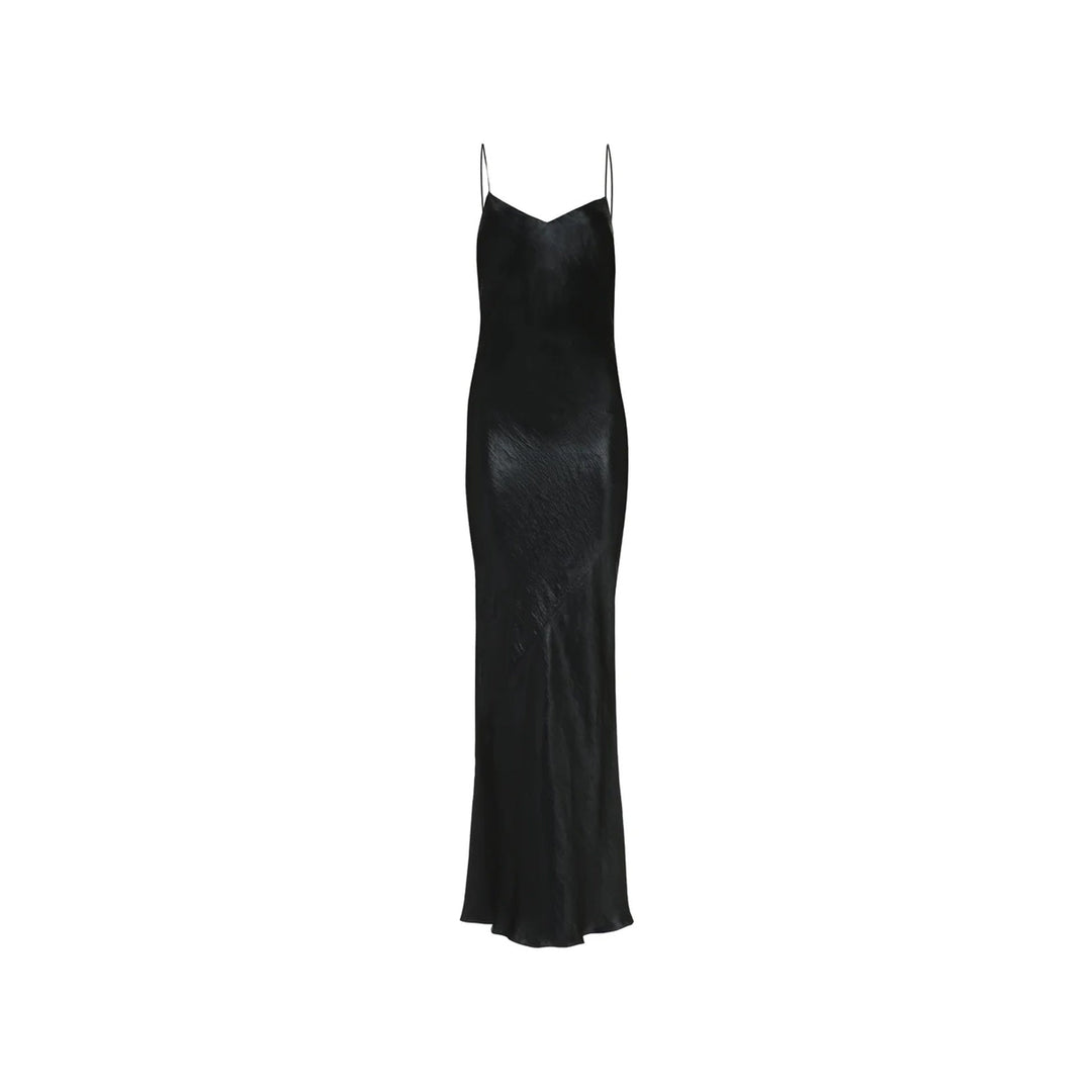 Saint Laurent Satin Long Dress Women