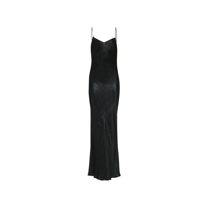 Saint Laurent Satin Long Dress Women