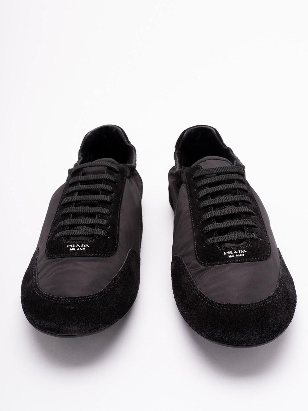 Prada Men `Collapse` Re-Nylon And Suede Sneakers