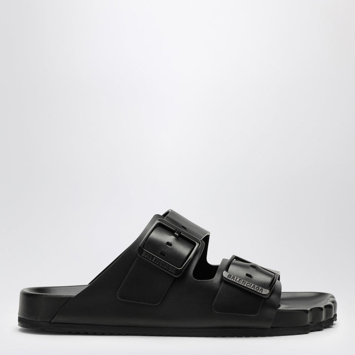 Balenciaga Black Leather Sunday Sandal