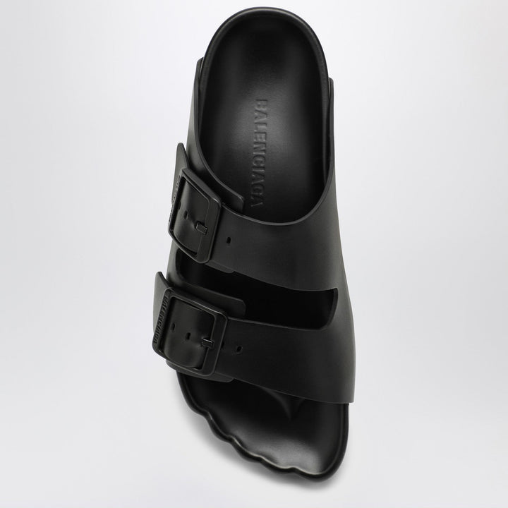 Balenciaga Black Leather Sunday Sandal