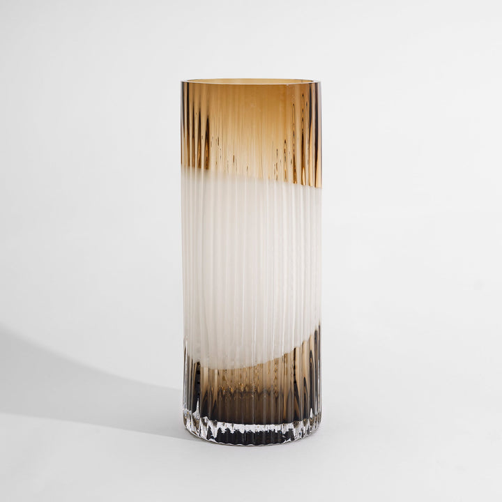 Plissé Vase Brown Cream ED-10
