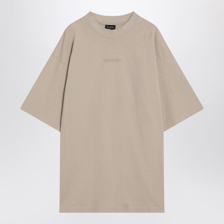 Balenciaga Beige New Balenciaga Back Medium Fit T-Shirt Men