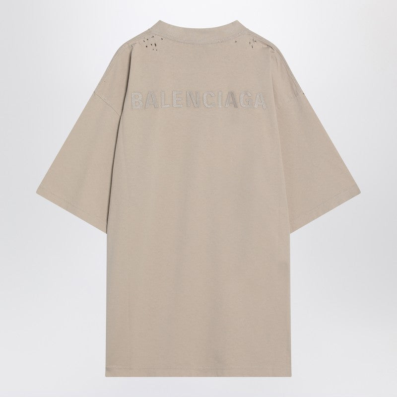 Balenciaga Beige New Balenciaga Back Medium Fit T-Shirt Men