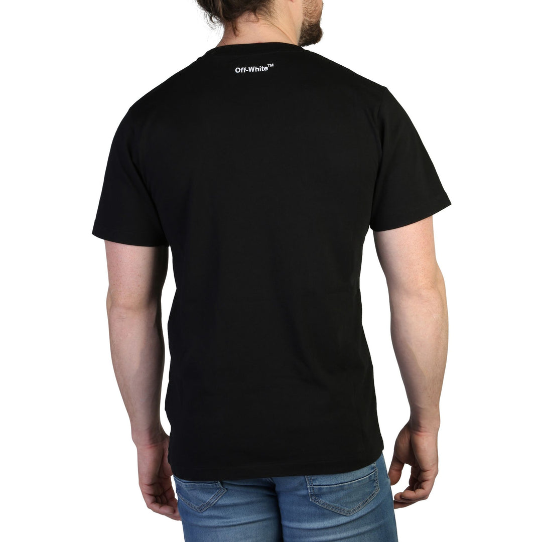 Off-White men's black tri-pack T-shirts with rear logo