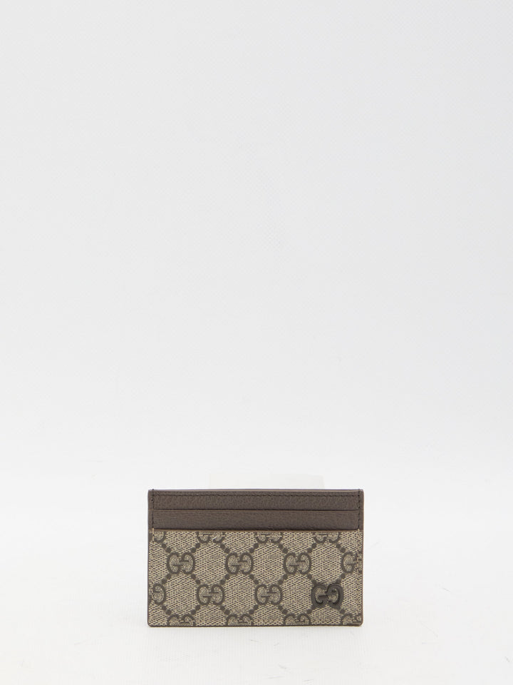 GUCCI Bicolor Mini GG Card Holder 11x7cm