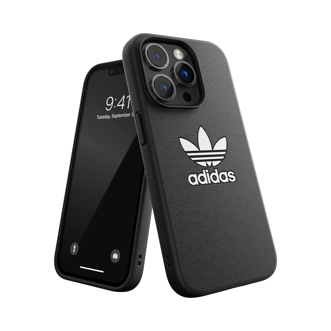 adidas Case Designed for iPhone (Black &amp; White Trefoil iPhone 14 Pro)