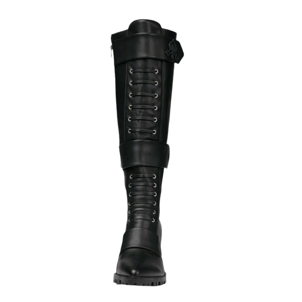 Michaela V Aspen Marta Black Leather Boots