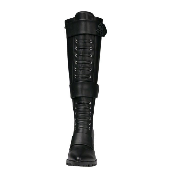 Michaela V Aspen Marta Black Leather Boots