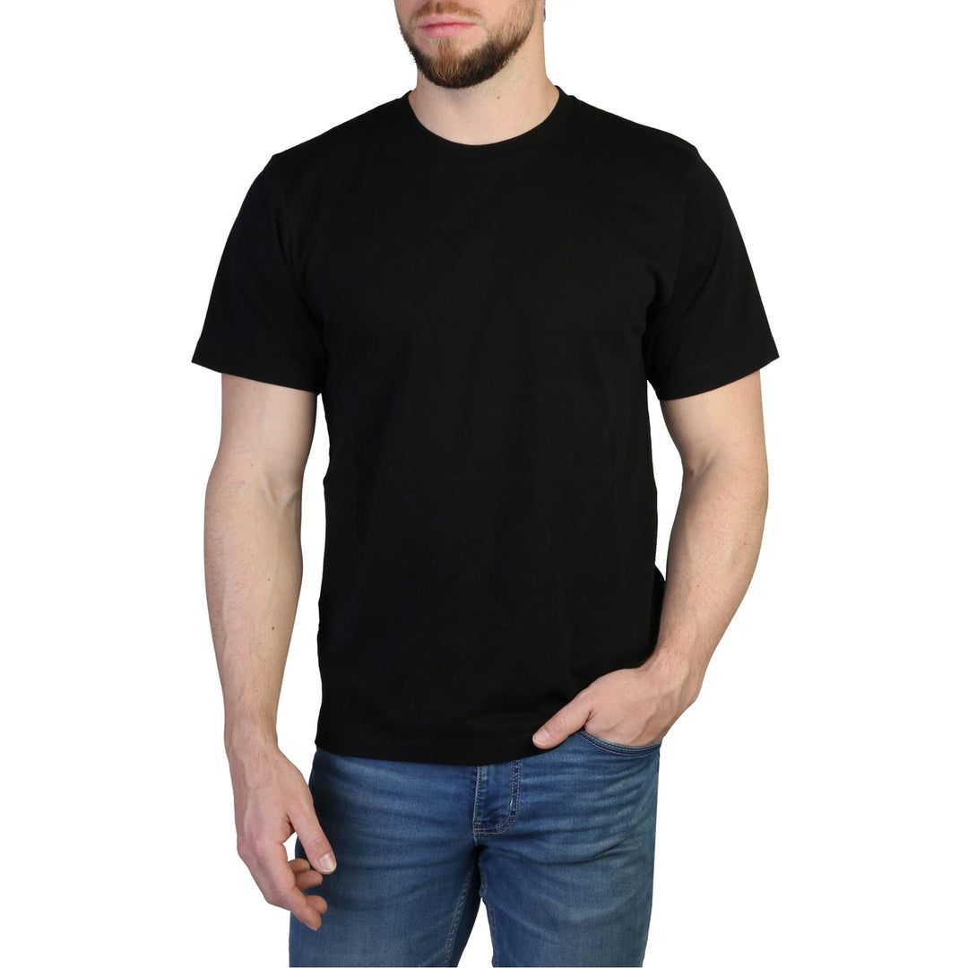 Off-White men's black tri-pack T-shirts with rear logo