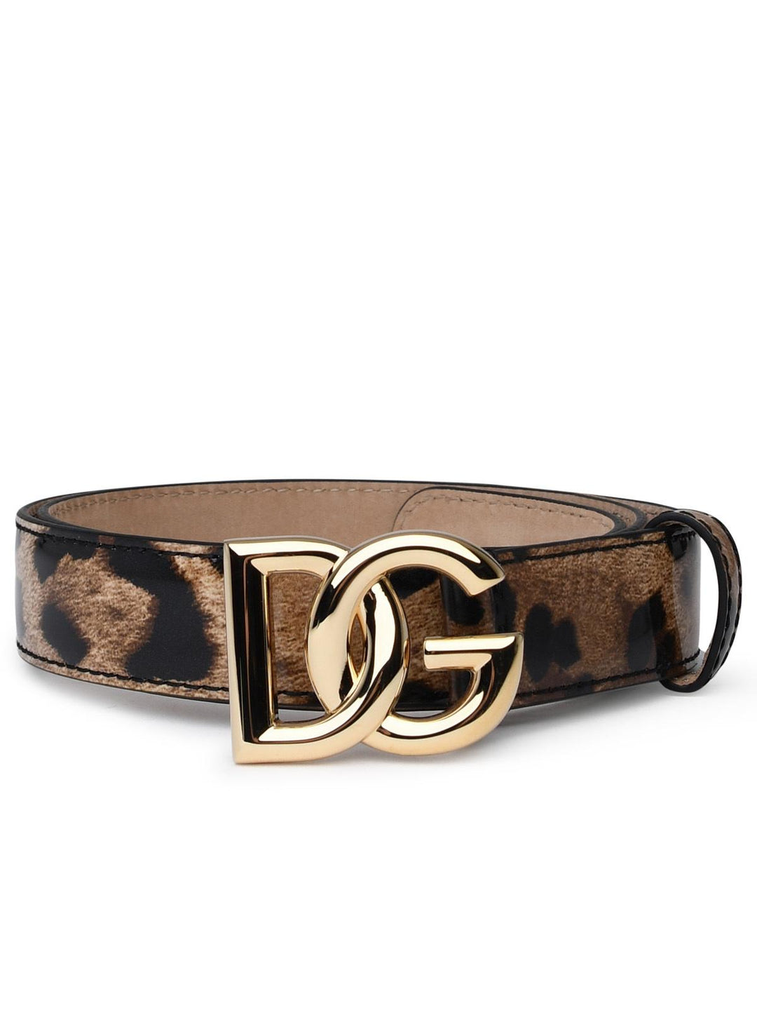 Dolce &amp; Gabbana Two-Color Shiny Leather Belt Women