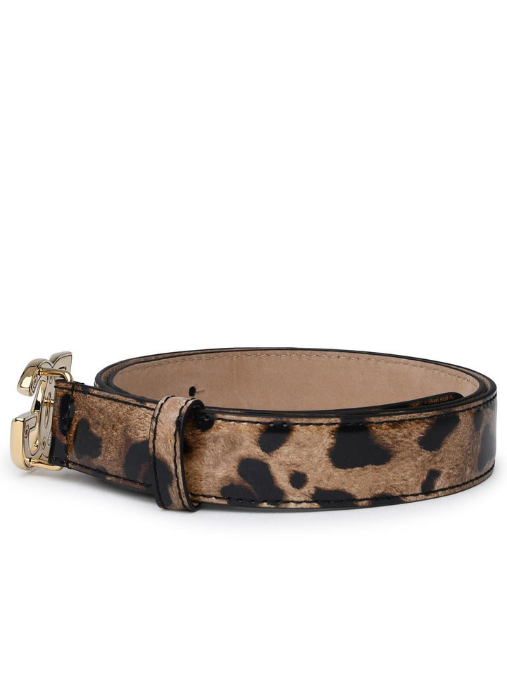Dolce &amp; Gabbana Two-Color Shiny Leather Belt Women
