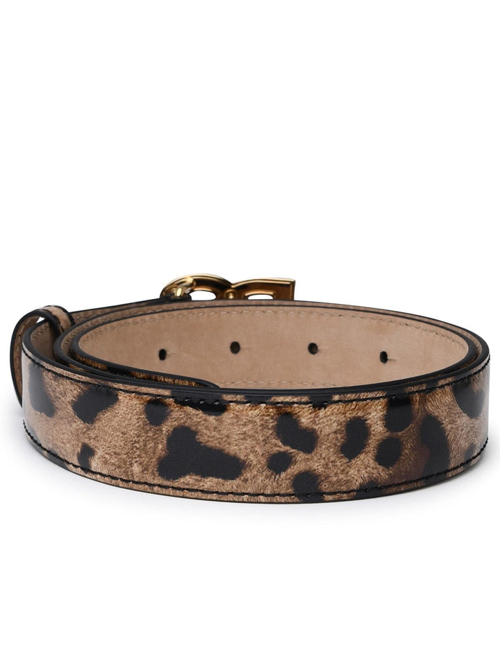 Dolce &amp; Gabbana Two-Color Shiny Leather Belt Women