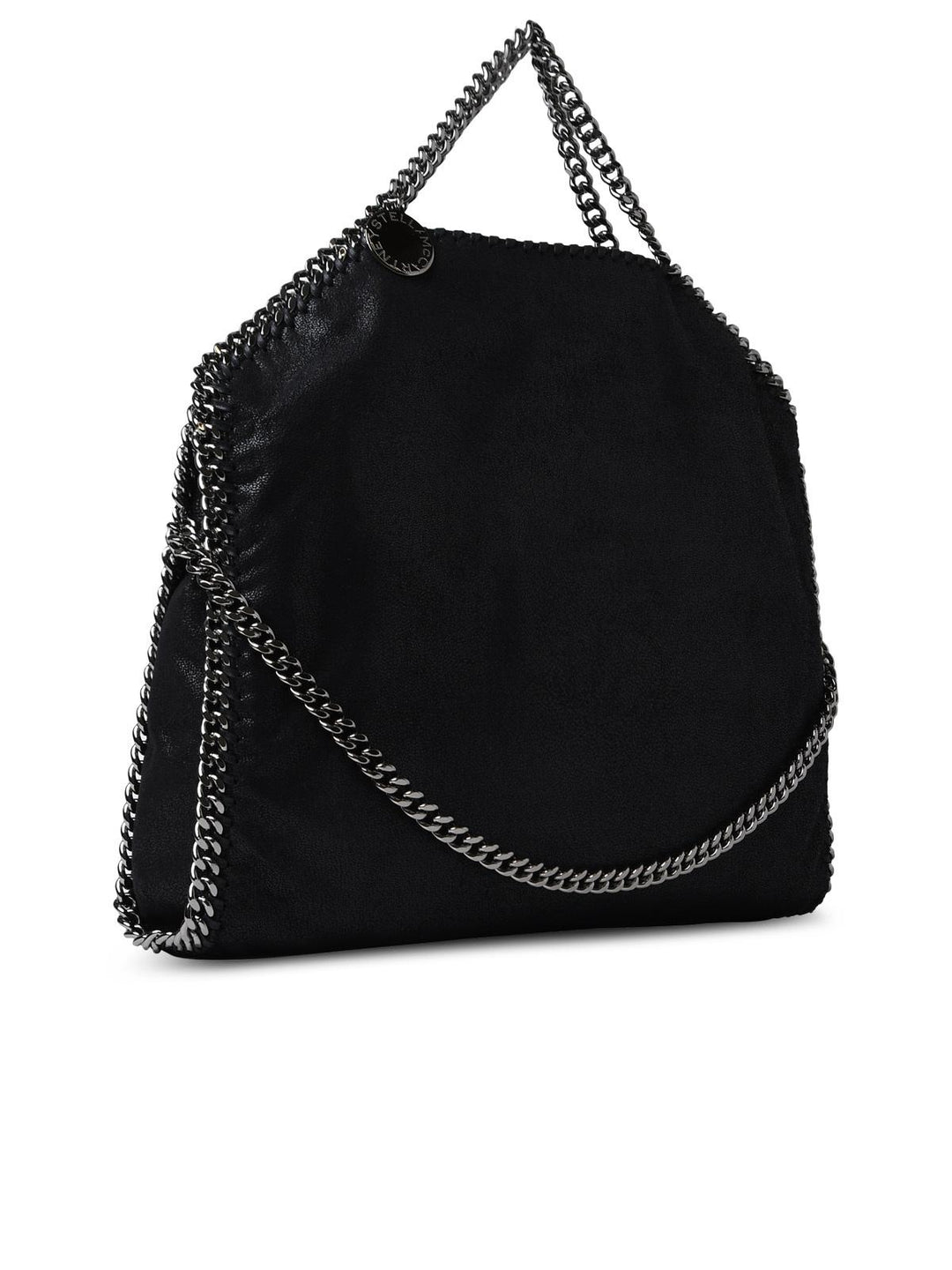 Stella Mccartney Black Polyester Falabella 3 Chain Handbag Women