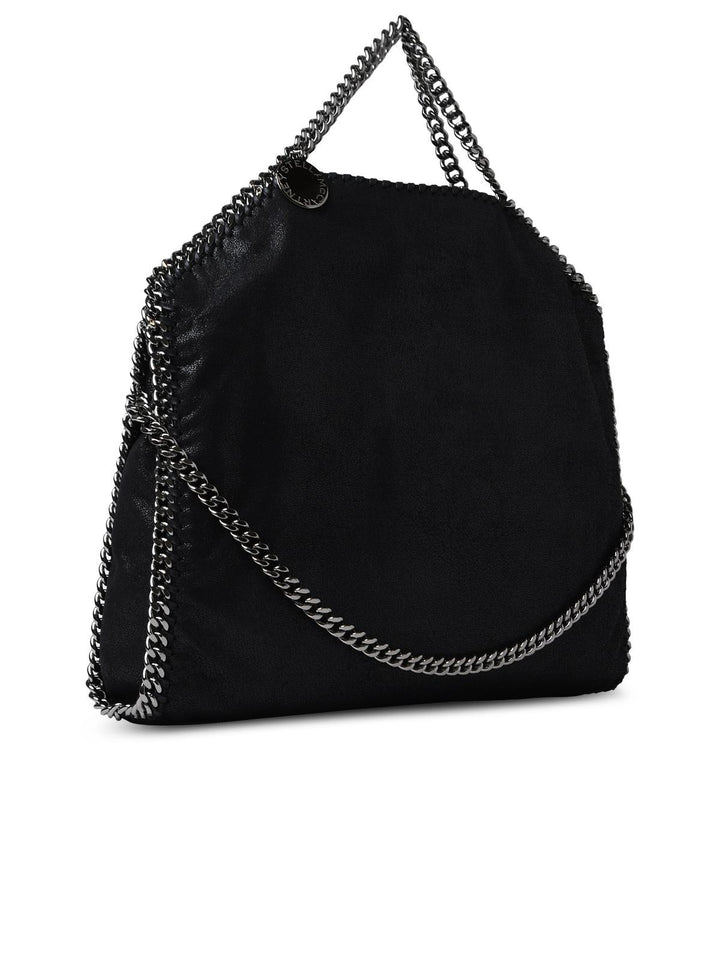 Stella Mccartney Black Polyester Falabella 3 Chain Handbag Women