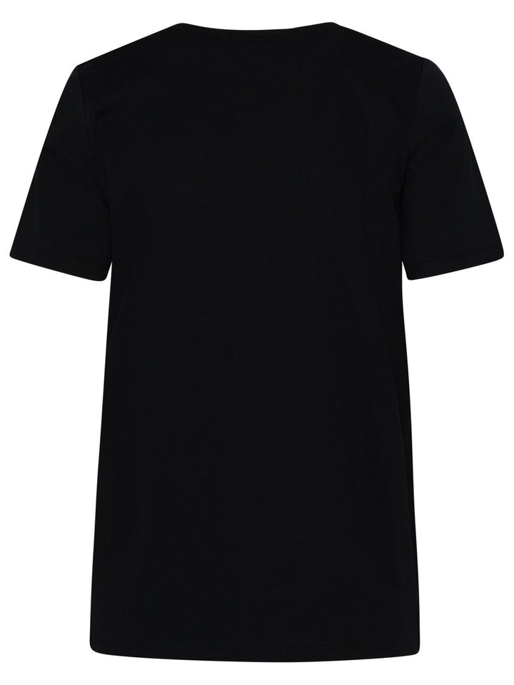 Balmain Black Cotton T-Shirt Women