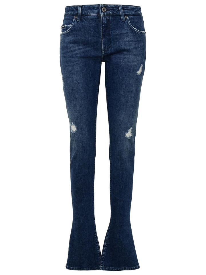 Dolce & Gabbana Blue Cotton Jeans Women