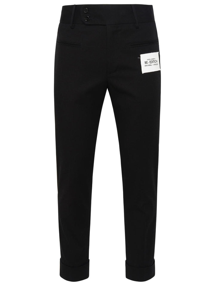 Dolce &amp; Gabbana Black Cotton Pants