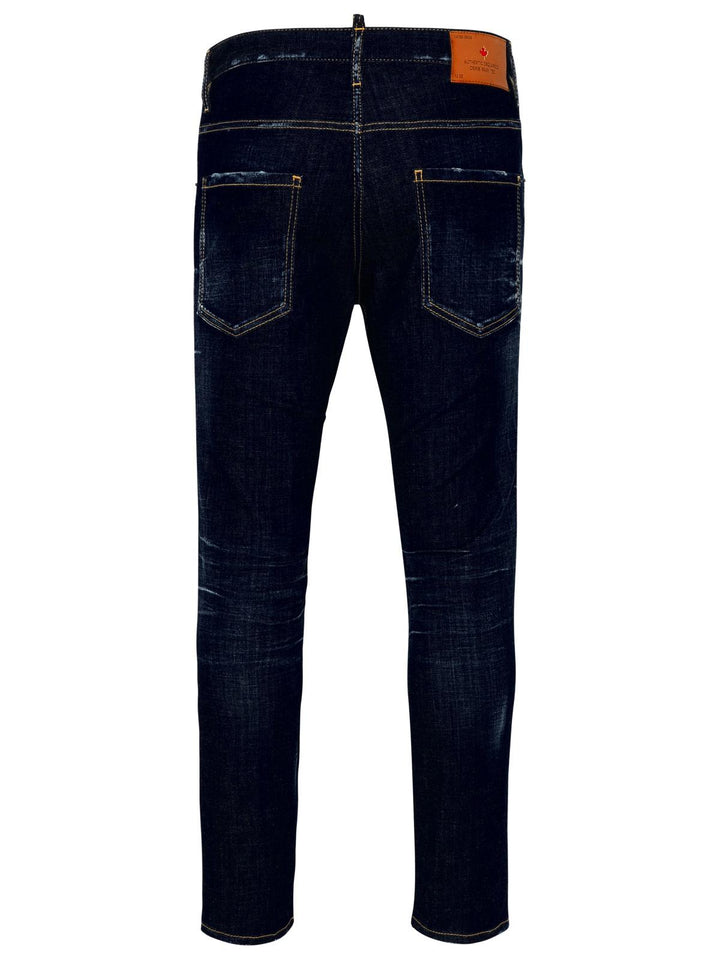 Dsquared2 Blue Cotton Skater Jeans Men