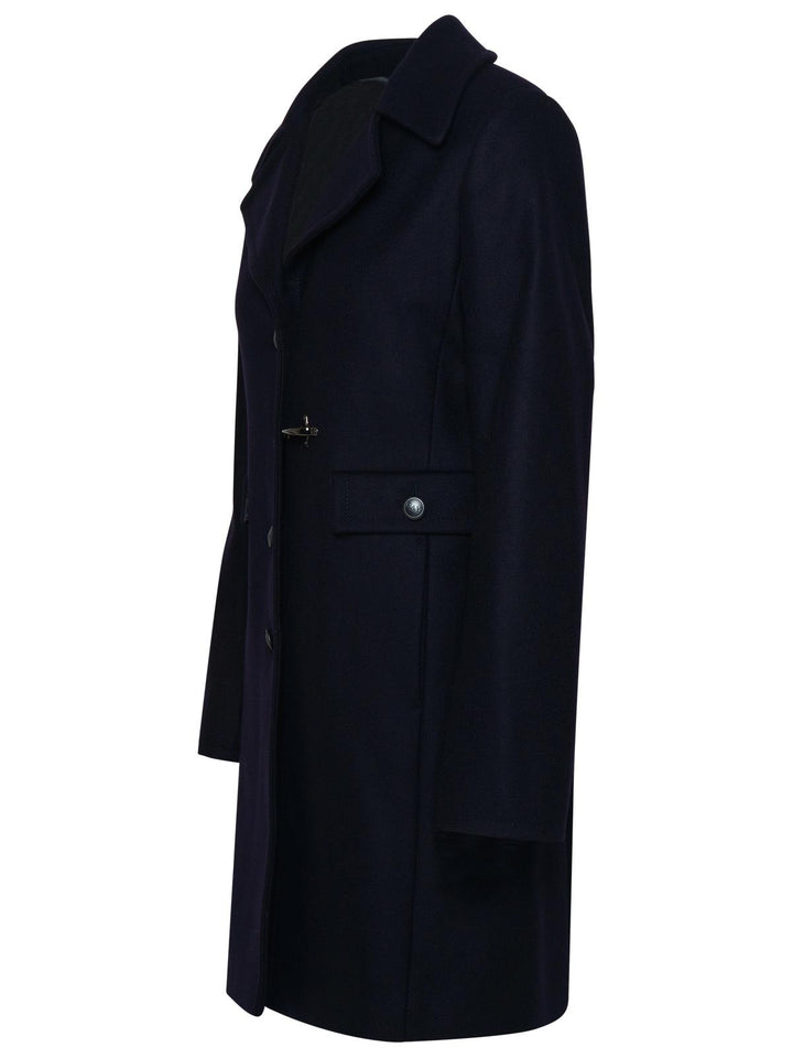 Fay Navy Virgin Wool Blend Coat Women