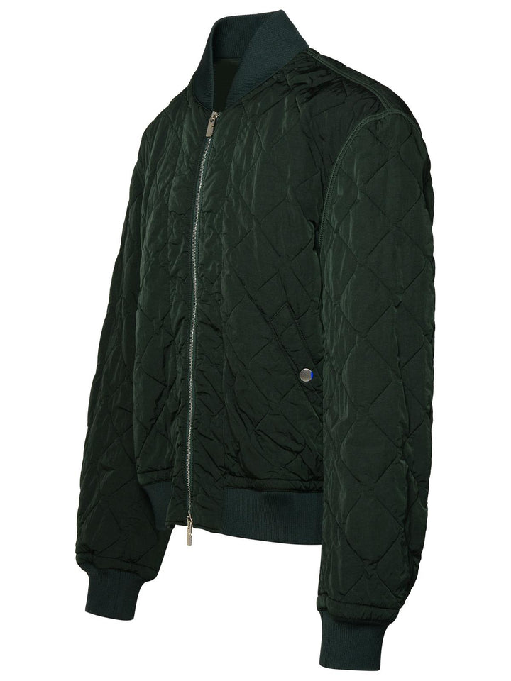 Burberry Bomber Jacket In Green Nylon Men
