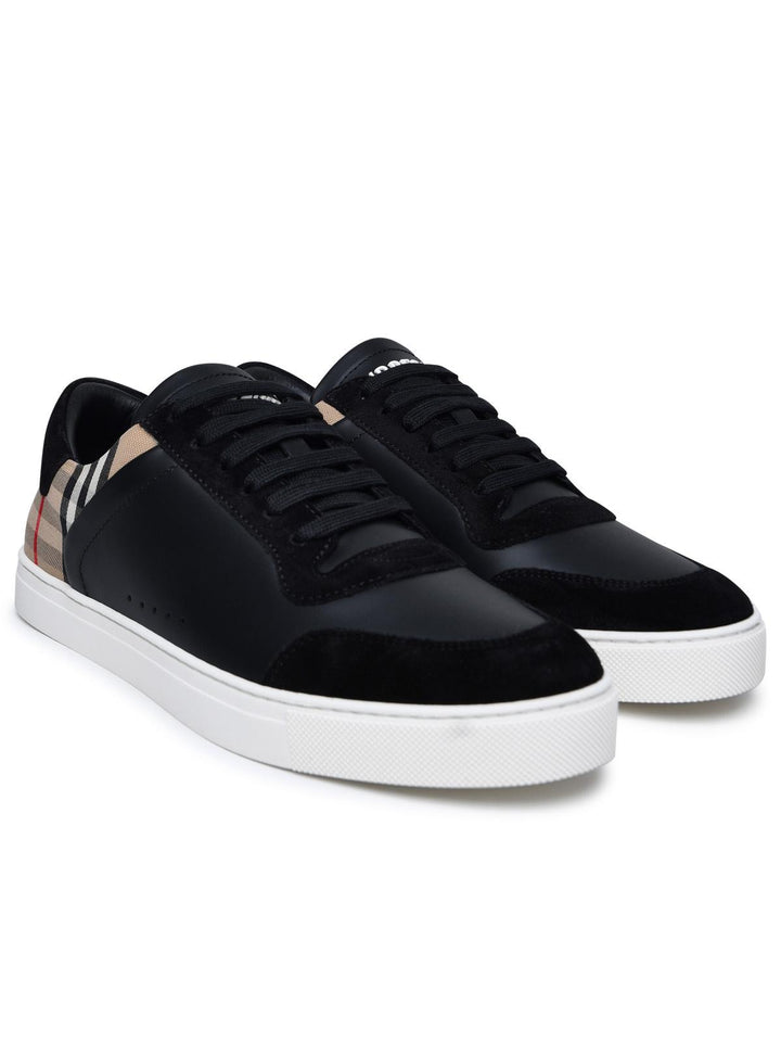 Burberry 'Stevie' Black Leather Sneakers Men
