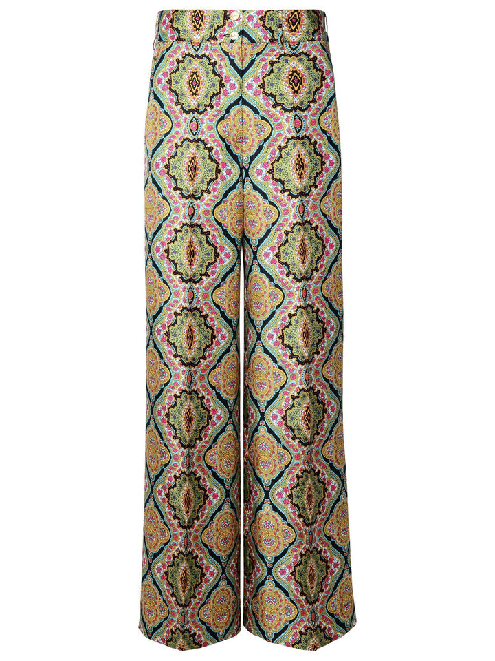 Etro Multi Silk Trousers Women