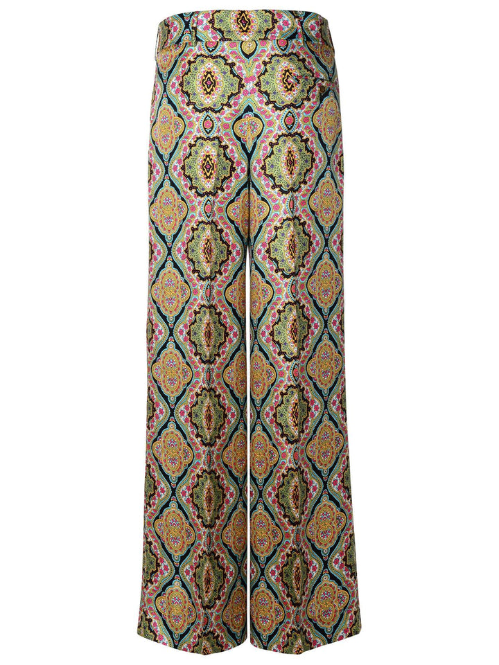 Etro Multi Silk Trousers Women