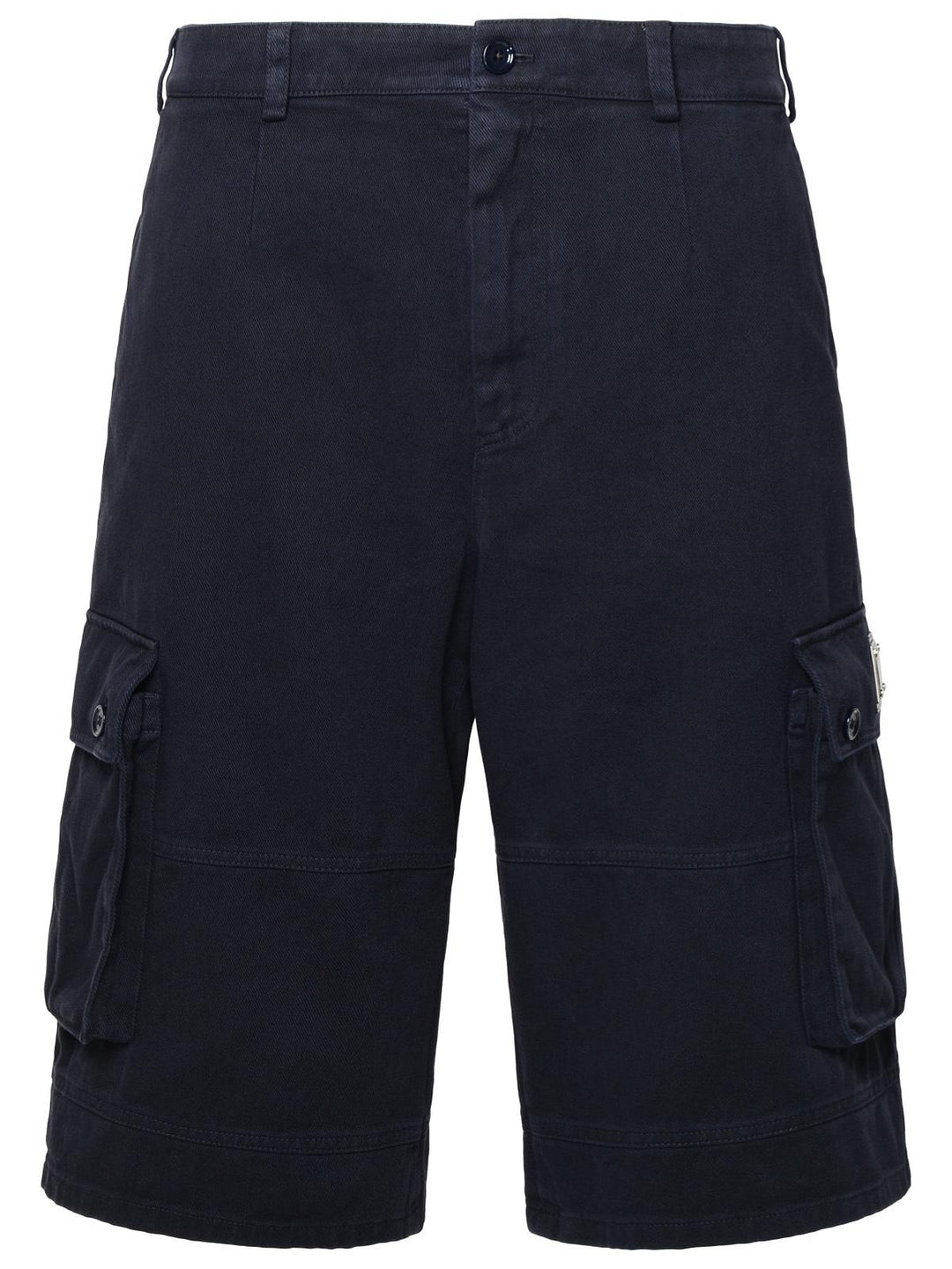 Dolce &amp; Gabbana Blue Cotton Cargo Bermuda Shorts