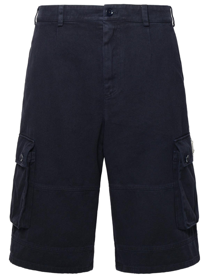Dolce & Gabbana Blue Cotton Cargo Bermuda Shorts Men