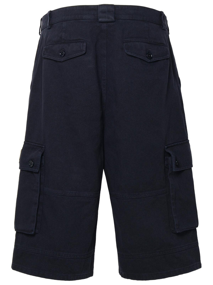 Dolce &amp; Gabbana Blue Cotton Cargo Bermuda Shorts