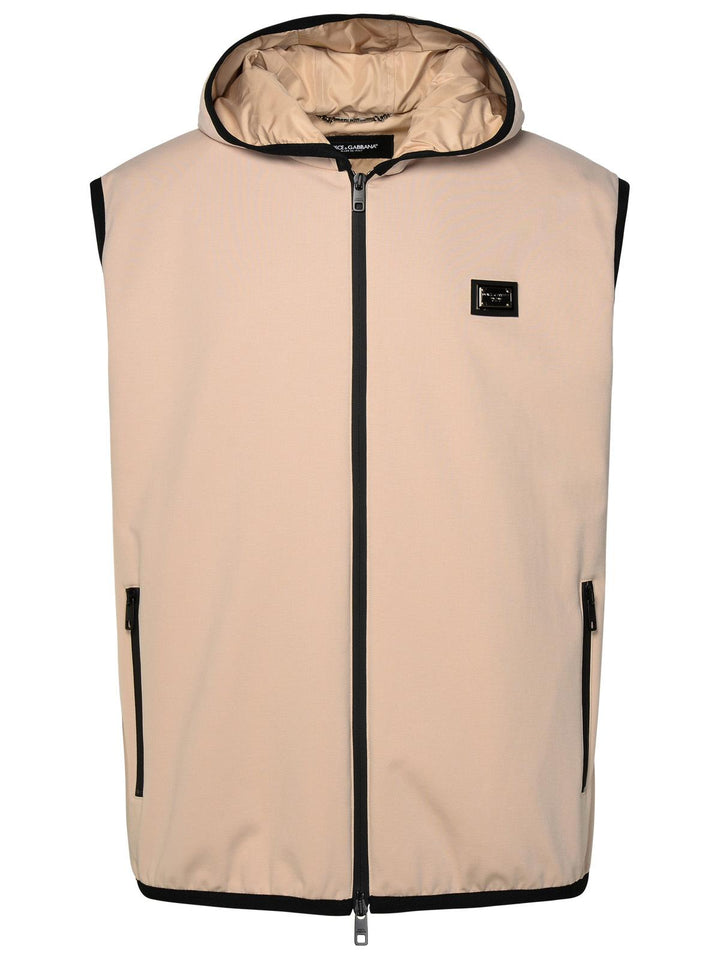 Dolce &amp; Gabbana Beige Cotton Blend Vest