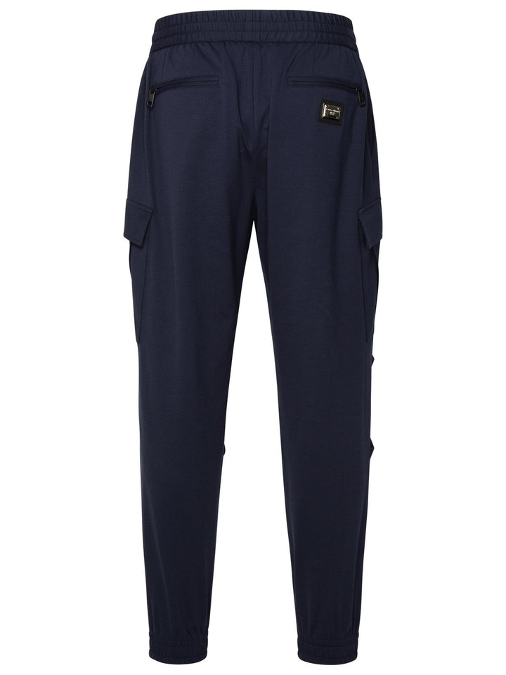 Dolce &amp; Gabbana Blue Cotton Blend Pants