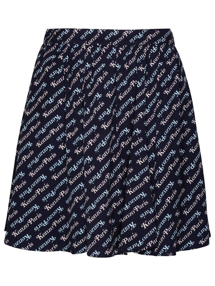 Kenzo 'Verdy By Kenzo' Blue Viscose Miniskirt Women