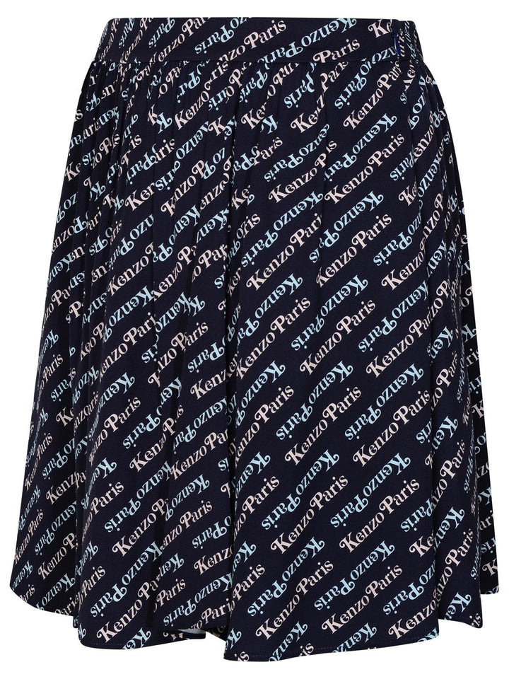 Kenzo 'Verdy By Kenzo' Blue Viscose Miniskirt Women