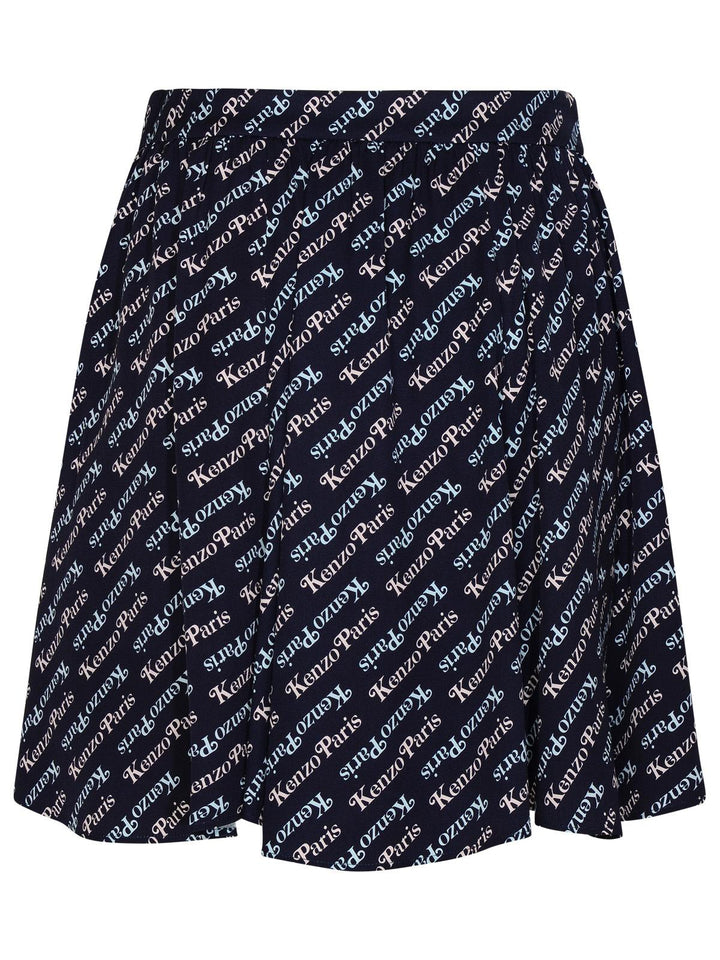 Kenzo 'Verdy By Kenzo' Blue Viscose Miniskirt Women