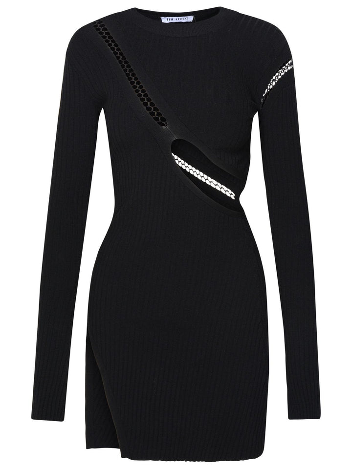 The Attico Black Viscose Blend Dress Women