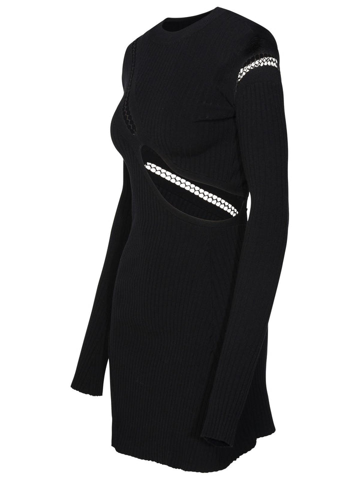 The Attico Black Viscose Blend Dress Women