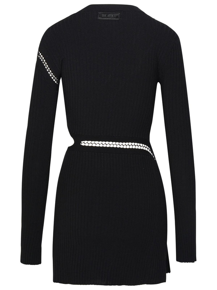 The Attico Black Viscose Blend Dress Women