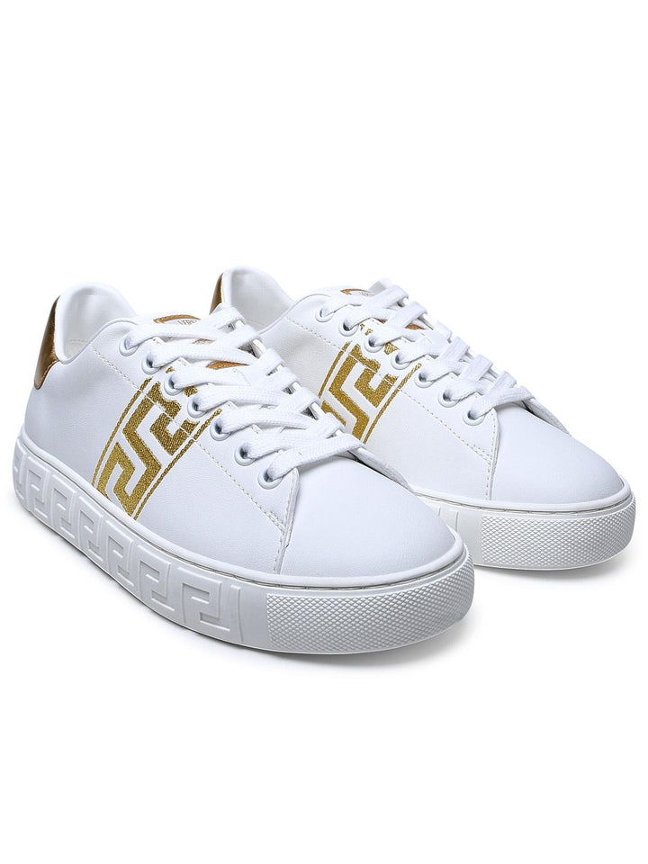 Versace White Leather Sneakers Women