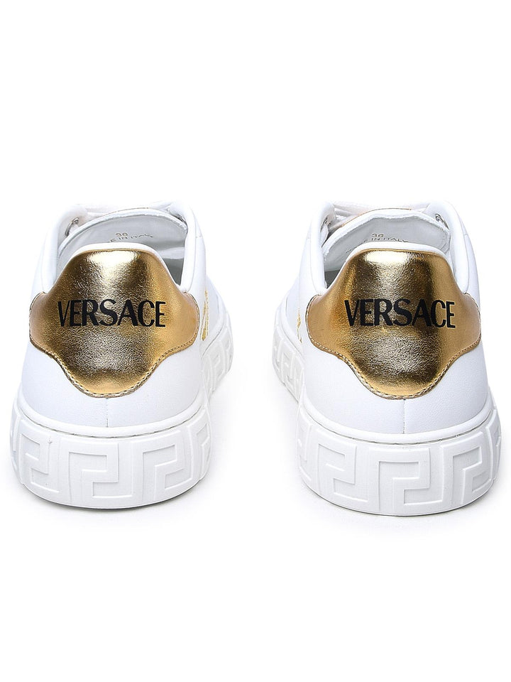 Versace White Leather Sneakers Women