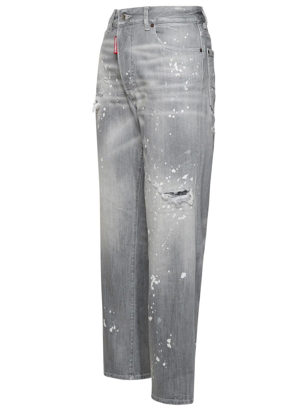 Dsquared2 Grey Cotton Blend Jeans Women