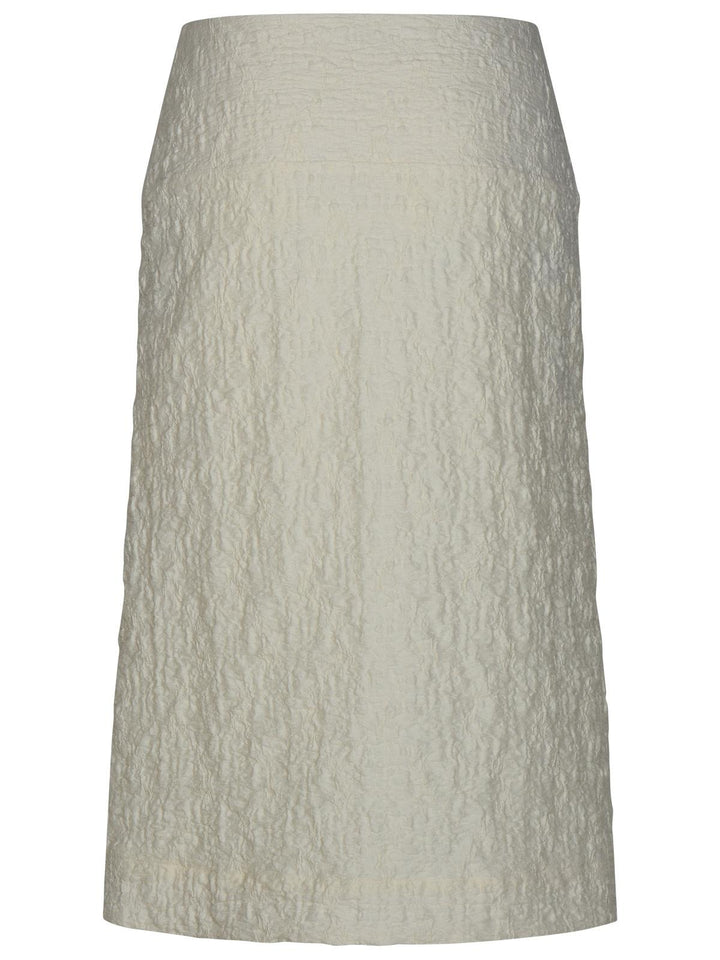 Jil Sander White Cotton Blend Skirt Women