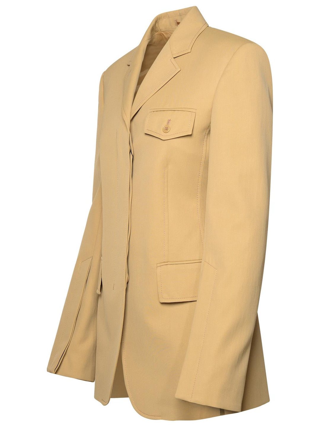 Sportmax Beige Cotton Blend Blazer Women