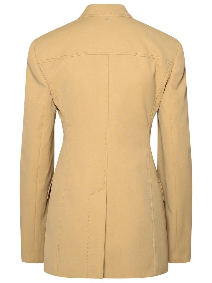 Sportmax Beige Cotton Blend Blazer Women