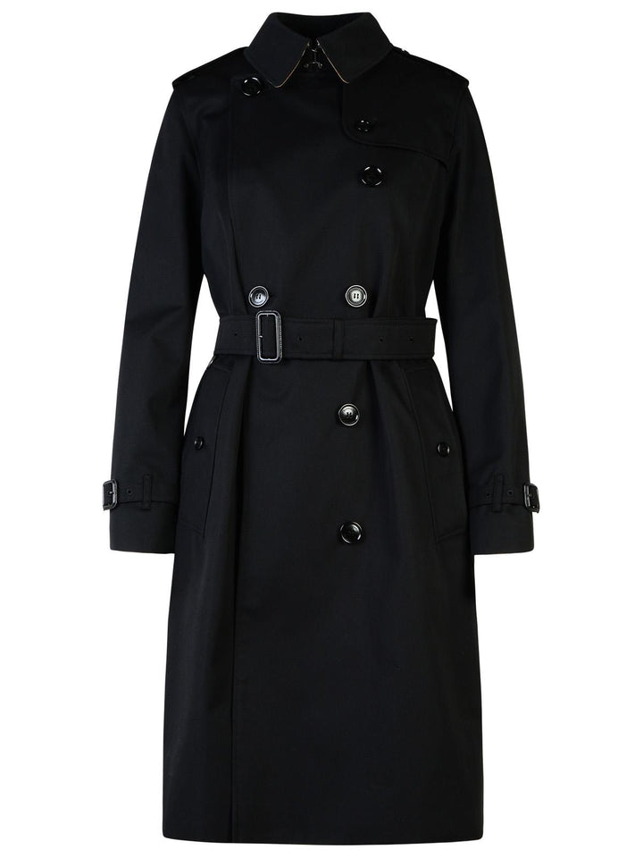 Burberry 'Kensington' Black Polyester Trench Coat Women